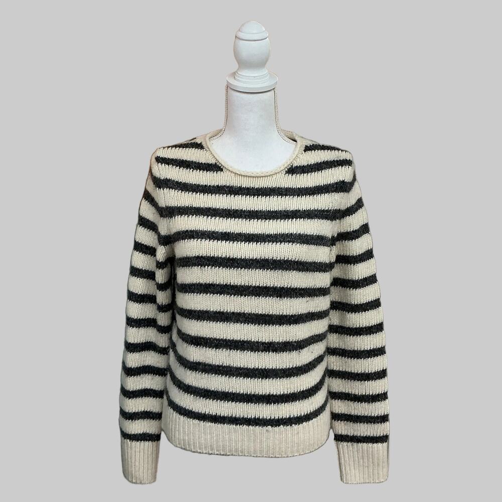 Alex Mill cream and gray stripe Jamie sweater, size S